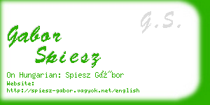 gabor spiesz business card